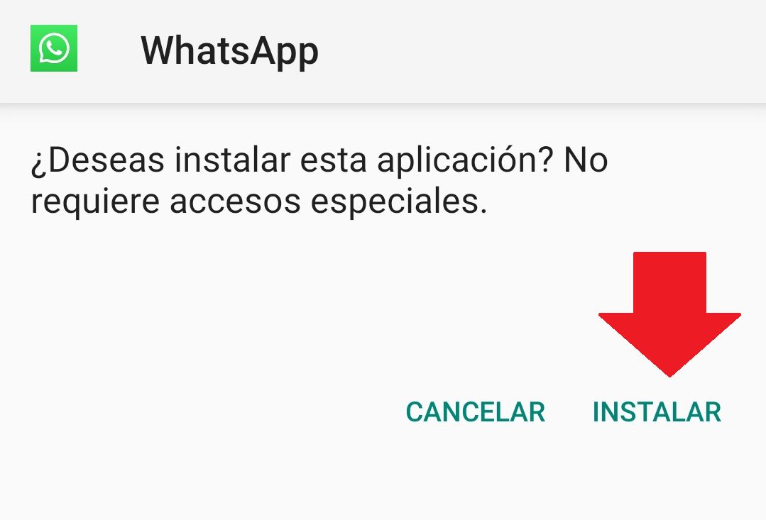 instalar apk de whatsapp messenger en smartphone