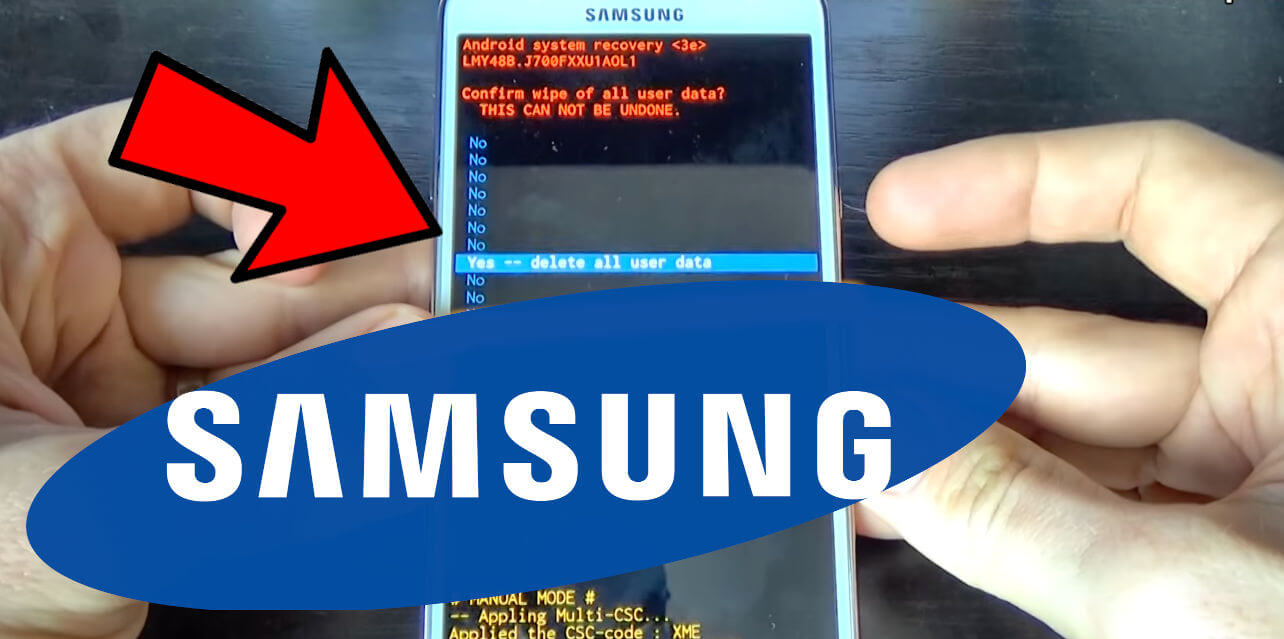 como hacer un factory reset a samsung